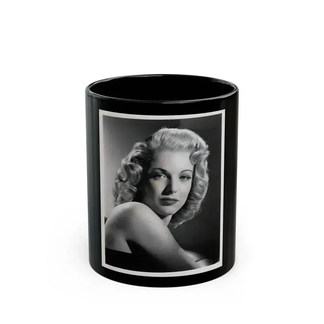 Cathy Downs #63 (Vintage Female Icon) Black Coffee Mug 11oz - Go Mug Yourself