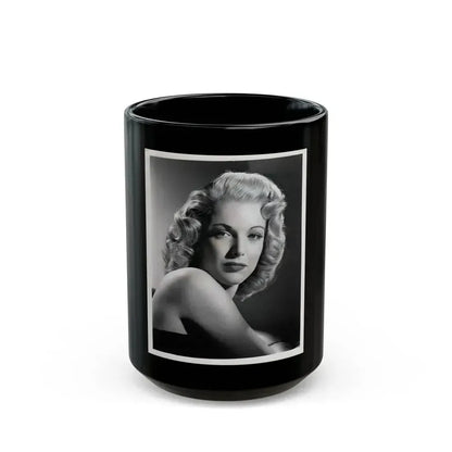 Cathy Downs #63 (Vintage Female Icon) Black Coffee Mug 15oz - Go Mug Yourself