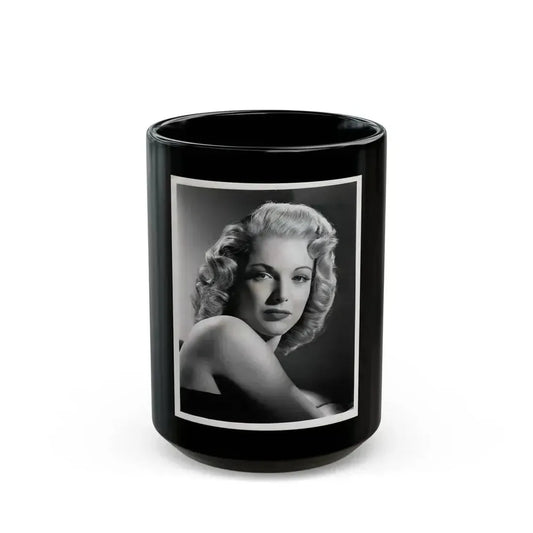Cathy Downs #63 (Vintage Female Icon) Black Coffee Mug 15oz - Go Mug Yourself