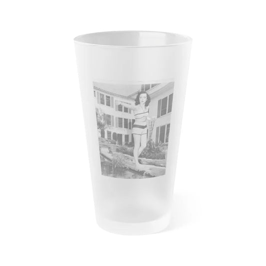 Cathy Downs #65 (Vintage Female Icon) Frosted Pint Glass 16oz-16oz-Frosted-Go Mug Yourself