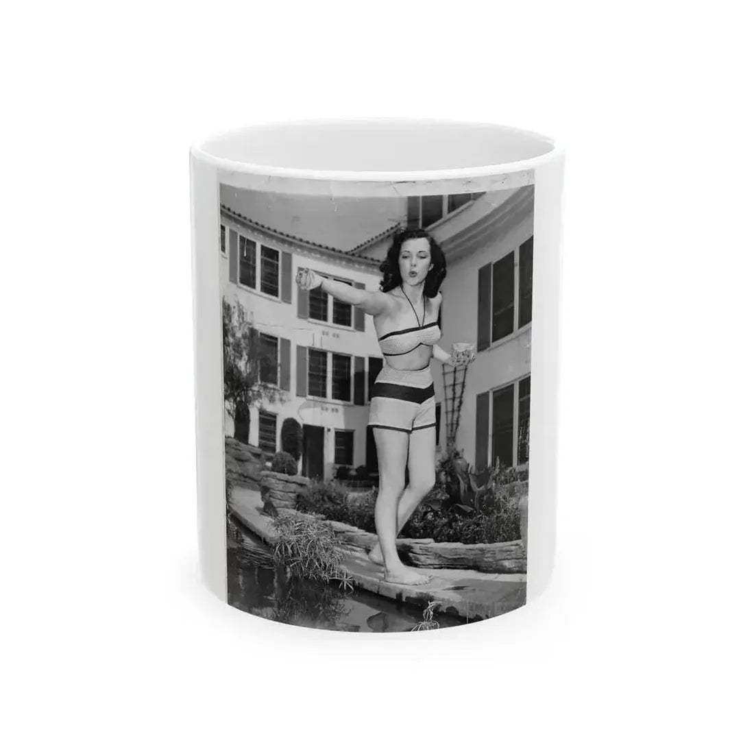 Cathy Downs #65 (Vintage Female Icon) White Coffee Mug 11oz - Go Mug Yourself