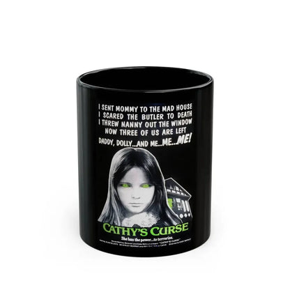 CATHY'S CURSE 1977 Movie Poster - Black Coffee Mug 11oz - Go Mug Yourself
