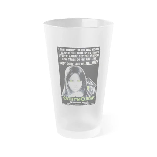 CATHY'S CURSE 1977 Movie Poster - Frosted Pint Glass 16oz 16oz Frosted - Go Mug Yourself