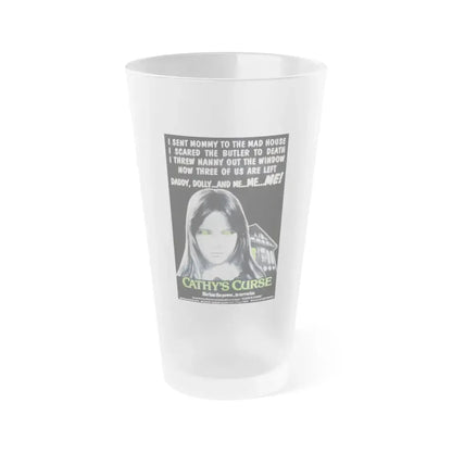 CATHY'S CURSE 1977 Movie Poster - Frosted Pint Glass 16oz 16oz Frosted - Go Mug Yourself