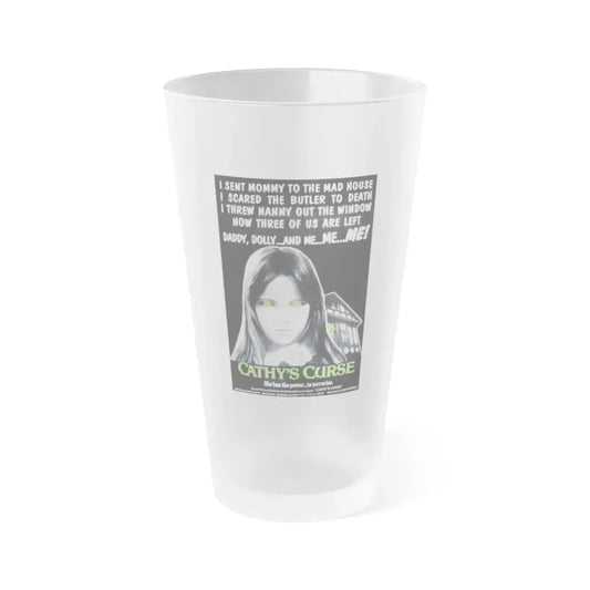 CATHY'S CURSE 1977 Movie Poster - Frosted Pint Glass 16oz 16oz Frosted - Go Mug Yourself