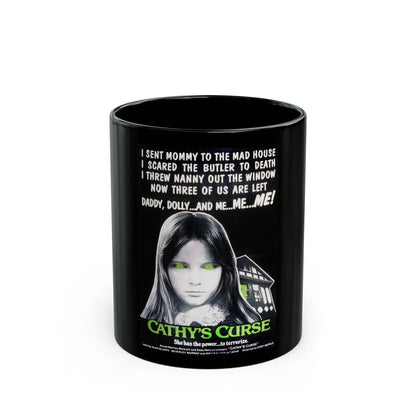 CATHY'S CURSE 1977 Movie Poster - Black Coffee Mug-11oz-Go Mug Yourself