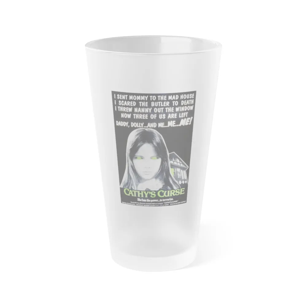 CATHY'S CURSE 1977 Movie Poster - Frosted Pint Glass 16oz-16oz-Frosted-Go Mug Yourself