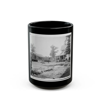 Catlett's Station, Va. The Station With U.S. Military Railroad Boxcars And Soldiers (U.S. Civil War) Black Coffee Mug 15oz - Go Mug Yourself