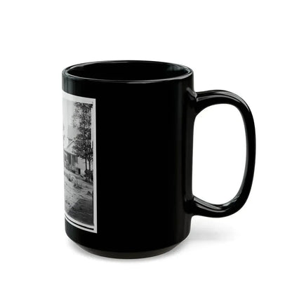 Catlett's Station, Va. The Station With U.S. Military Railroad Boxcars And Soldiers (U.S. Civil War) Black Coffee Mug - Go Mug Yourself