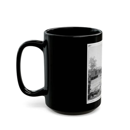 Catlett's Station, Va. The Station With U.S. Military Railroad Boxcars And Soldiers (U.S. Civil War) Black Coffee Mug - Go Mug Yourself