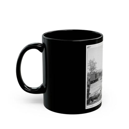 Catlett's Station, Va. The Station With U.S. Military Railroad Boxcars And Soldiers (U.S. Civil War) Black Coffee Mug - Go Mug Yourself