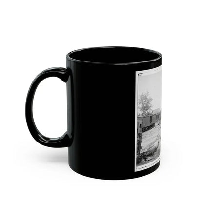 Catlett's Station, Va. The Station With U.S. Military Railroad Boxcars And Soldiers (U.S. Civil War) Black Coffee Mug - Go Mug Yourself
