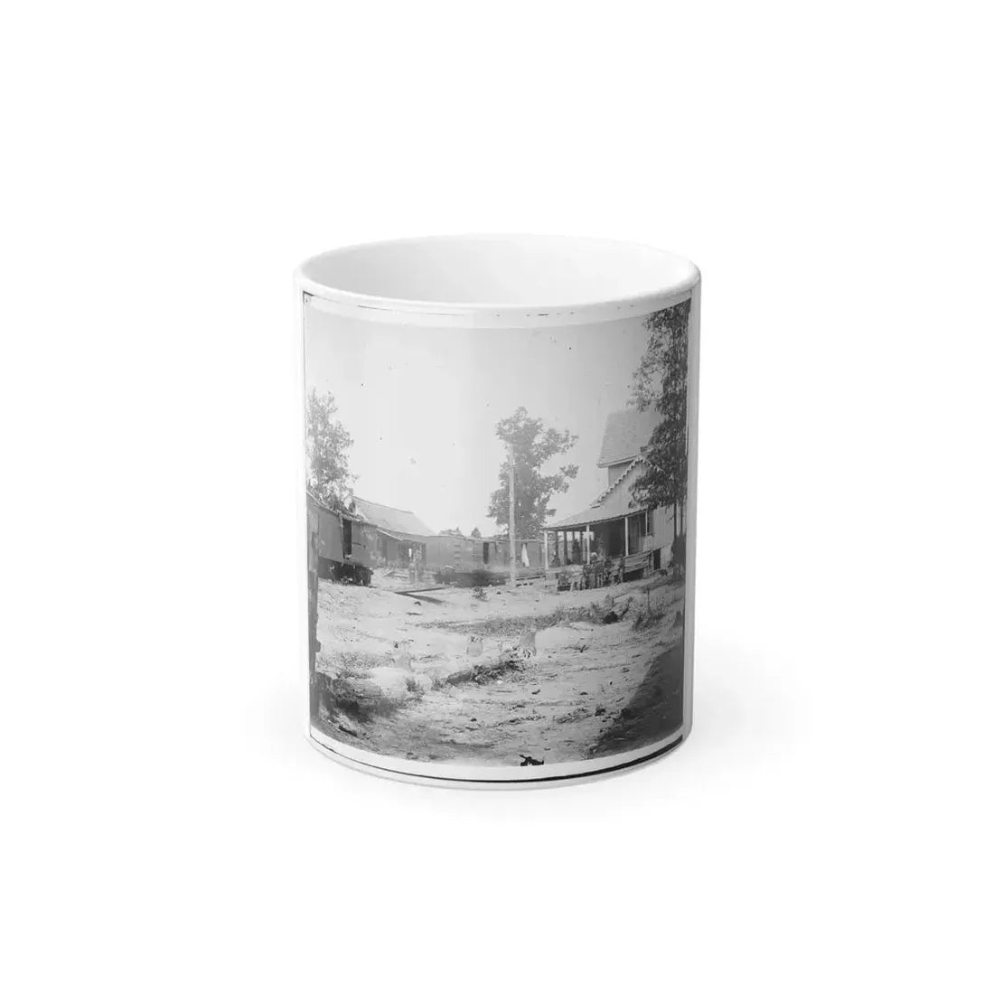 Catlett's Station, Va. The Station With U.S. Military Railroad Boxcars and Soldiers (U.S. Civil War) Color Changing Coffee Mug 11oz Default Title 11oz - Go Mug Yourself