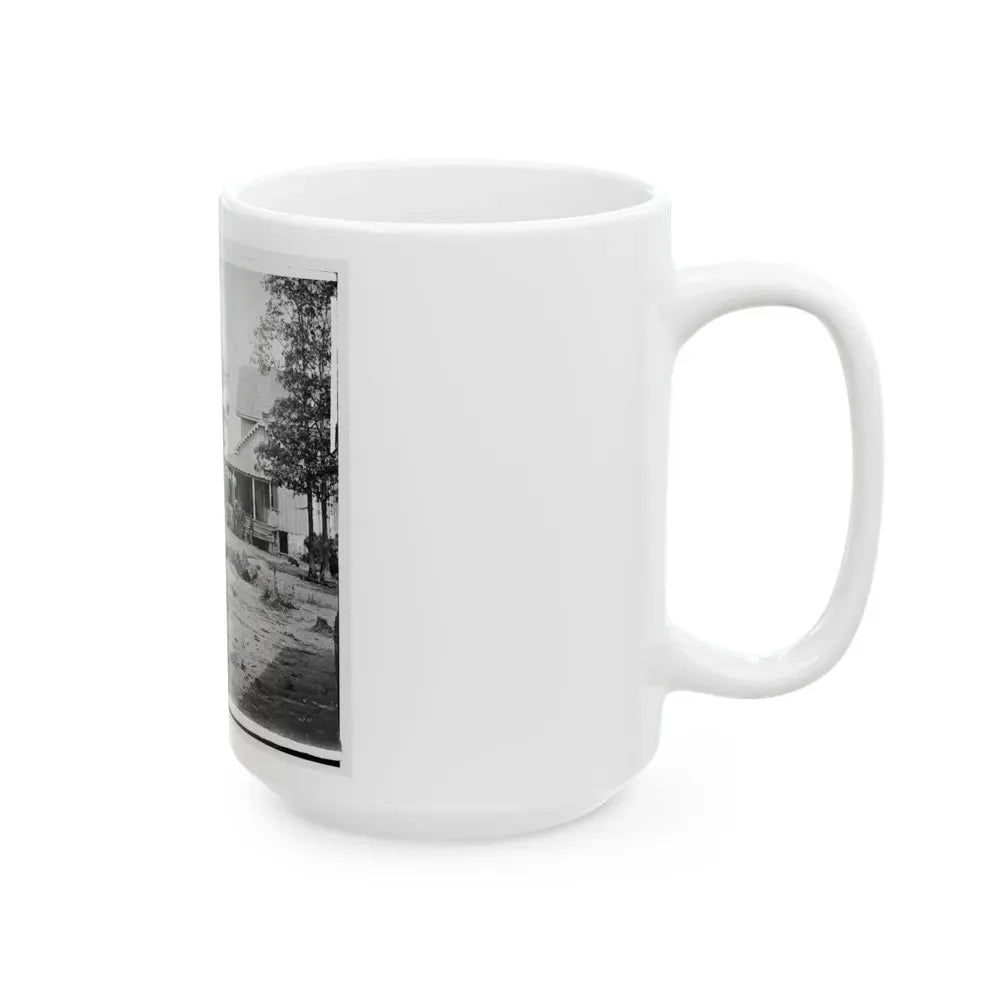 Catlett's Station, Va. The Station With U.S. Military Railroad Boxcars And Soldiers (U.S. Civil War) White Coffee Mug - Go Mug Yourself
