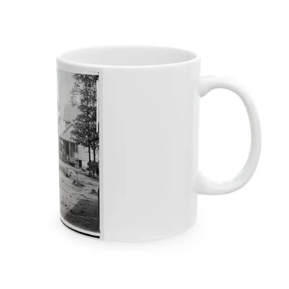 Catlett's Station, Va. The Station With U.S. Military Railroad Boxcars And Soldiers (U.S. Civil War) White Coffee Mug - Go Mug Yourself
