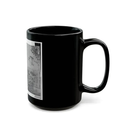 Catlett's Station, Va., Vicinity. Federal Soldiers Rebuilding The Orange & Alexandria Railroad Bridge Over Cedar Run (U.S. Civil War) Black Coffee Mug - Go Mug Yourself