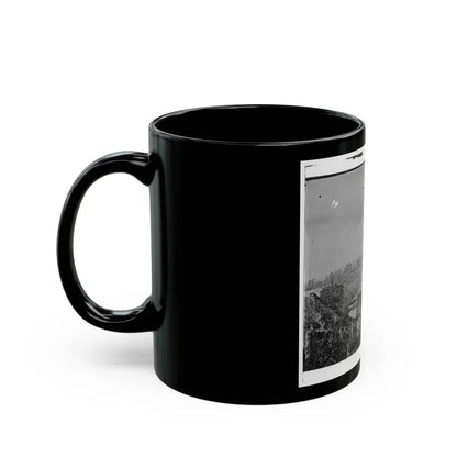 Catlett's Station, Va., Vicinity. Federal Soldiers Rebuilding The Orange & Alexandria Railroad Bridge Over Cedar Run (U.S. Civil War) Black Coffee Mug - Go Mug Yourself
