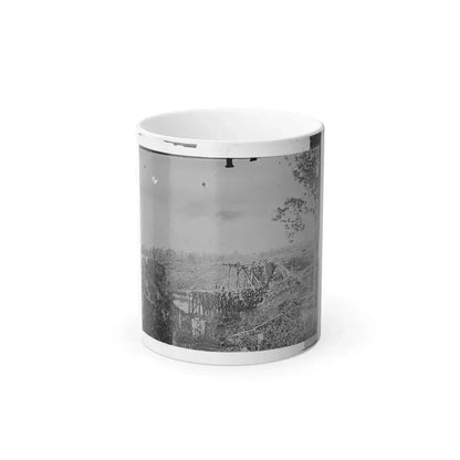 Catlett's Station, Va., Vicinity. Federal Soldiers Rebuilding the Orange & Alexandria Railroad Bridge Over Cedar Run (U.S. Civil War) Color Changing Coffee Mug 11oz Default Title 11oz - Go Mug Yourself