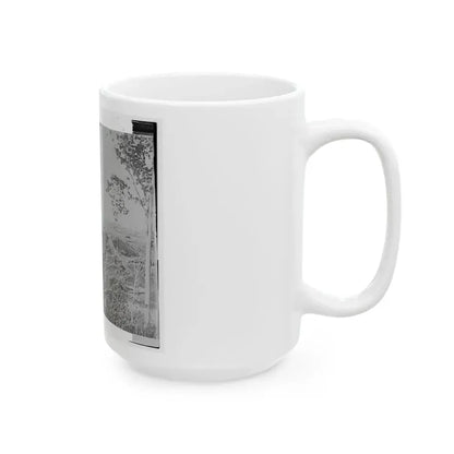Catlett's Station, Va., Vicinity. Federal Soldiers Rebuilding The Orange & Alexandria Railroad Bridge Over Cedar Run (U.S. Civil War) White Coffee Mug - Go Mug Yourself