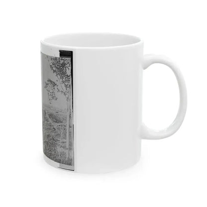 Catlett's Station, Va., Vicinity. Federal Soldiers Rebuilding The Orange & Alexandria Railroad Bridge Over Cedar Run (U.S. Civil War) White Coffee Mug - Go Mug Yourself