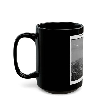 Catlett's Station, Va., Vicinity. Federal Soldiers Rebuilding The Orange & Alexandria Railroad Bridge Over Cedar Run (U.S. Civil War) Black Coffee Mug-Go Mug Yourself