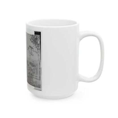 Catlett's Station, Va., Vicinity. Federal Soldiers Rebuilding The Orange & Alexandria Railroad Bridge Over Cedar Run (U.S. Civil War) White Coffee Mug-Go Mug Yourself