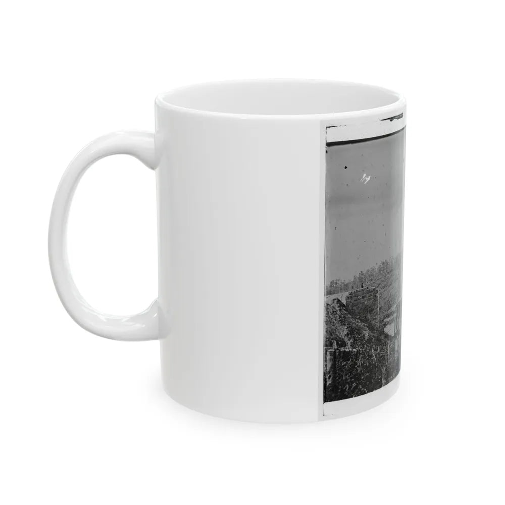 Catlett's Station, Va., Vicinity. Federal Soldiers Rebuilding The Orange & Alexandria Railroad Bridge Over Cedar Run (U.S. Civil War) White Coffee Mug-Go Mug Yourself