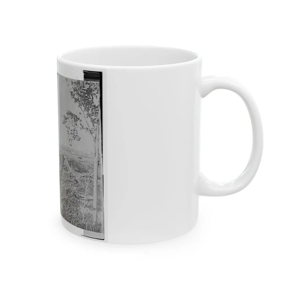 Catlett's Station, Va., Vicinity. Federal Soldiers Rebuilding The Orange & Alexandria Railroad Bridge Over Cedar Run (U.S. Civil War) White Coffee Mug-Go Mug Yourself