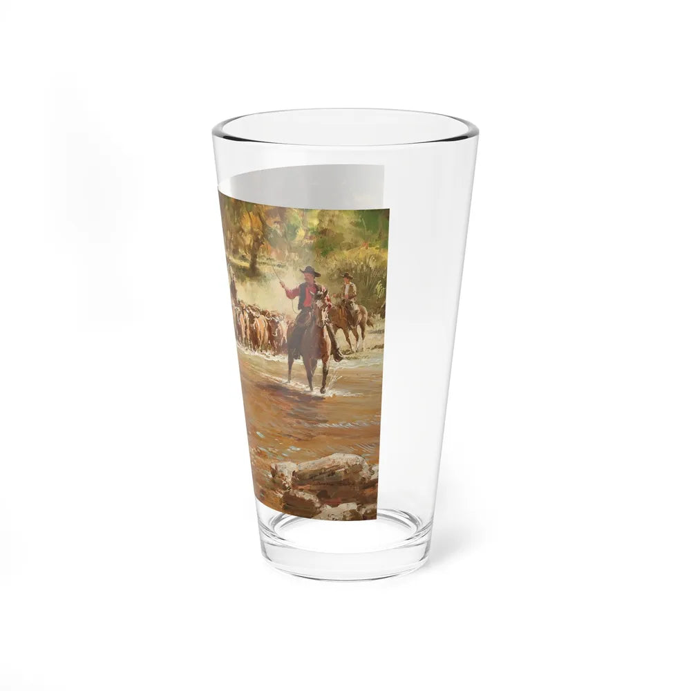 Cattle Crossing (Magazine Illustration) Pint Glass 16oz-Go Mug Yourself