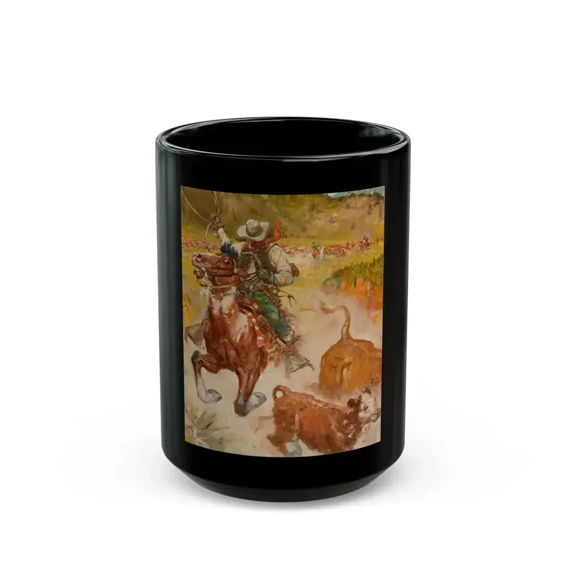 Cattle Driver - Black Coffee Mug 15oz - Go Mug Yourself