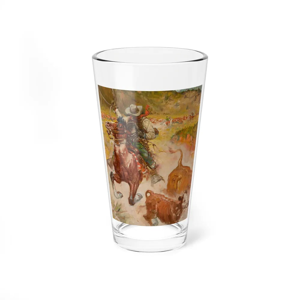 Cattle Driver (Magazine Illustration) Pint Glass 16oz-16oz-Go Mug Yourself