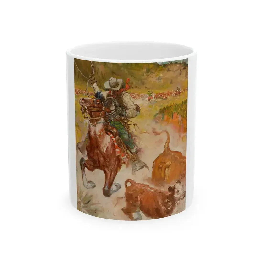 Cattle Driver - White Coffee Mug 11oz - Go Mug Yourself