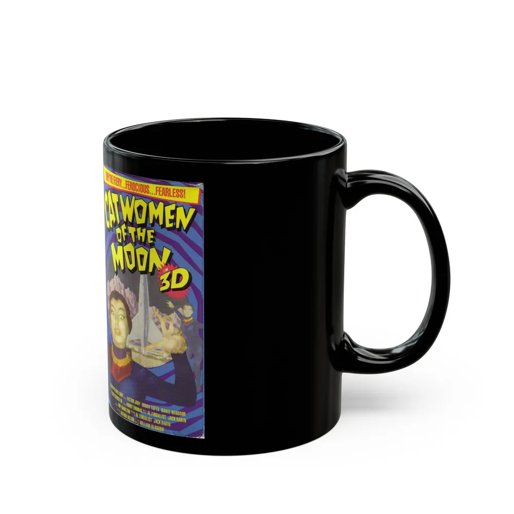 CATWOMEN OF THE MOON 3D (VHS COVER) - Black Coffee Mug-Go Mug Yourself