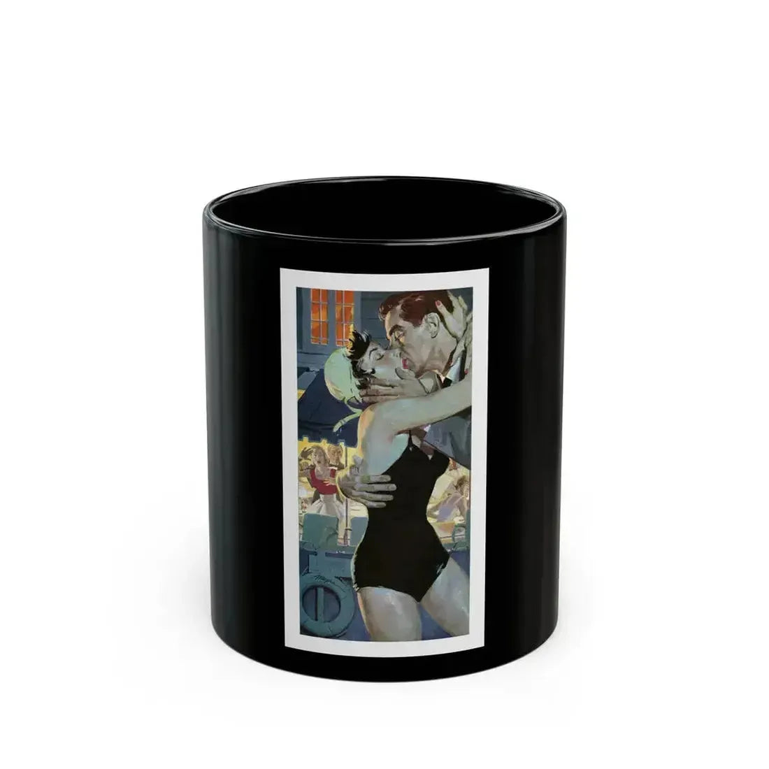 Caught In The Act by Steve McNeil, The Saturday Evening Post, 1956 - Black Coffee Mug 11oz - Go Mug Yourself