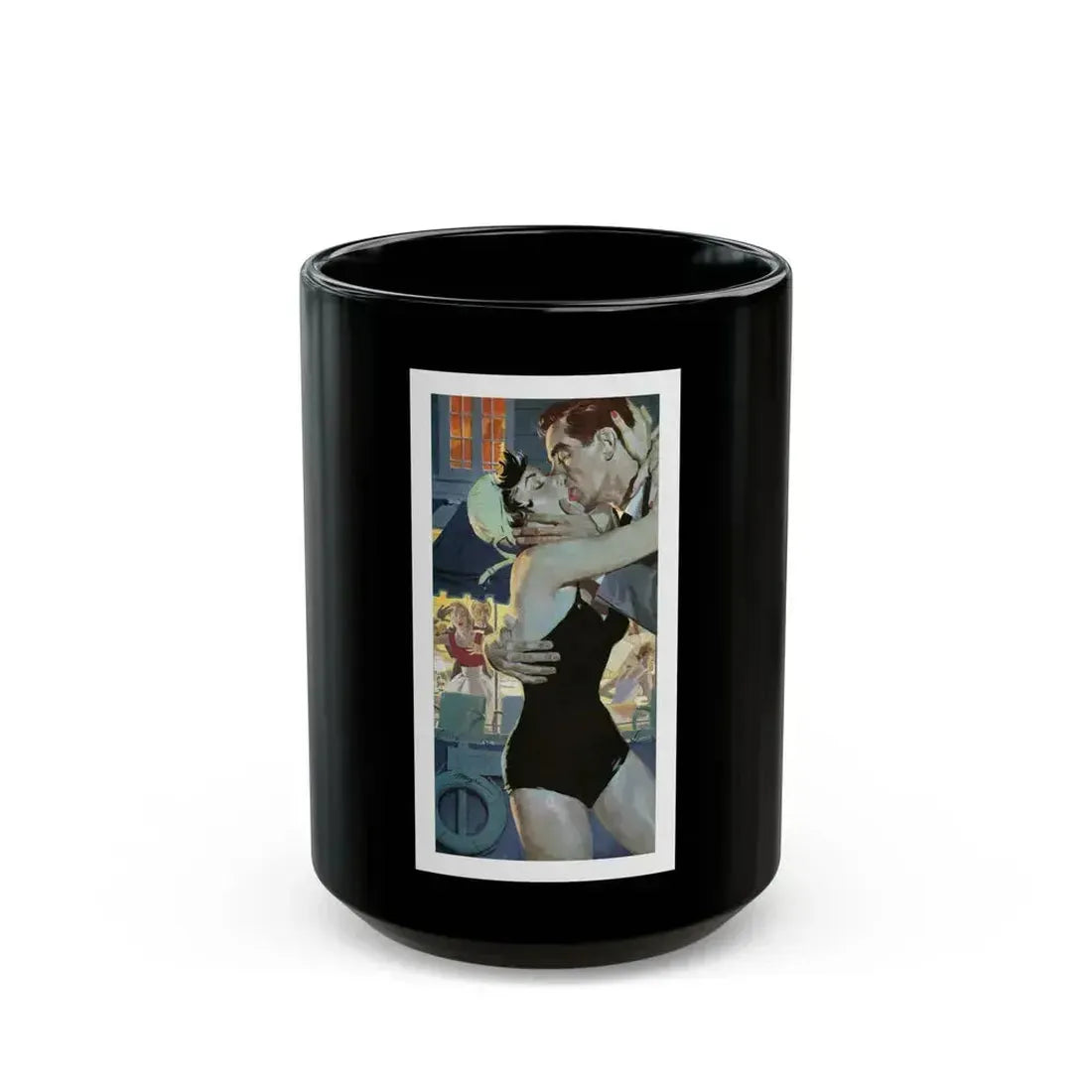 Caught In The Act by Steve McNeil, The Saturday Evening Post, 1956 - Black Coffee Mug 15oz - Go Mug Yourself