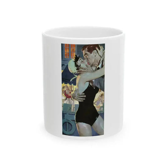 Caught In The Act by Steve McNeil, The Saturday Evening Post, 1956 - White Coffee Mug 11oz - Go Mug Yourself