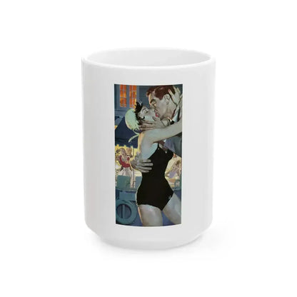 Caught In The Act by Steve McNeil, The Saturday Evening Post, 1956 - White Coffee Mug 15oz - Go Mug Yourself