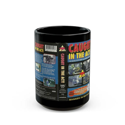 CAUGHT IN THE ACT (VHS COVER) - Black Coffee Mug-15oz-Go Mug Yourself