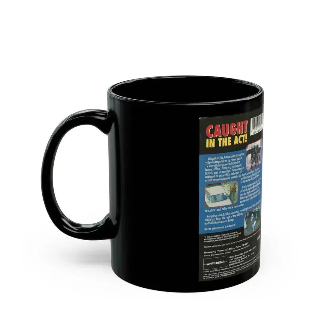 CAUGHT IN THE ACT (VHS COVER) - Black Coffee Mug - Go Mug Yourself