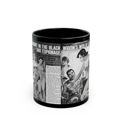 Caught In The Black Widow's Web Of Lust And Espionage, World of Men, December 1963 - Black Coffee Mug 11oz - Go Mug Yourself