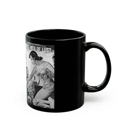 Caught In The Black Widow's Web Of Lust And Espionage, World of Men, December 1963 - Black Coffee Mug - Go Mug Yourself