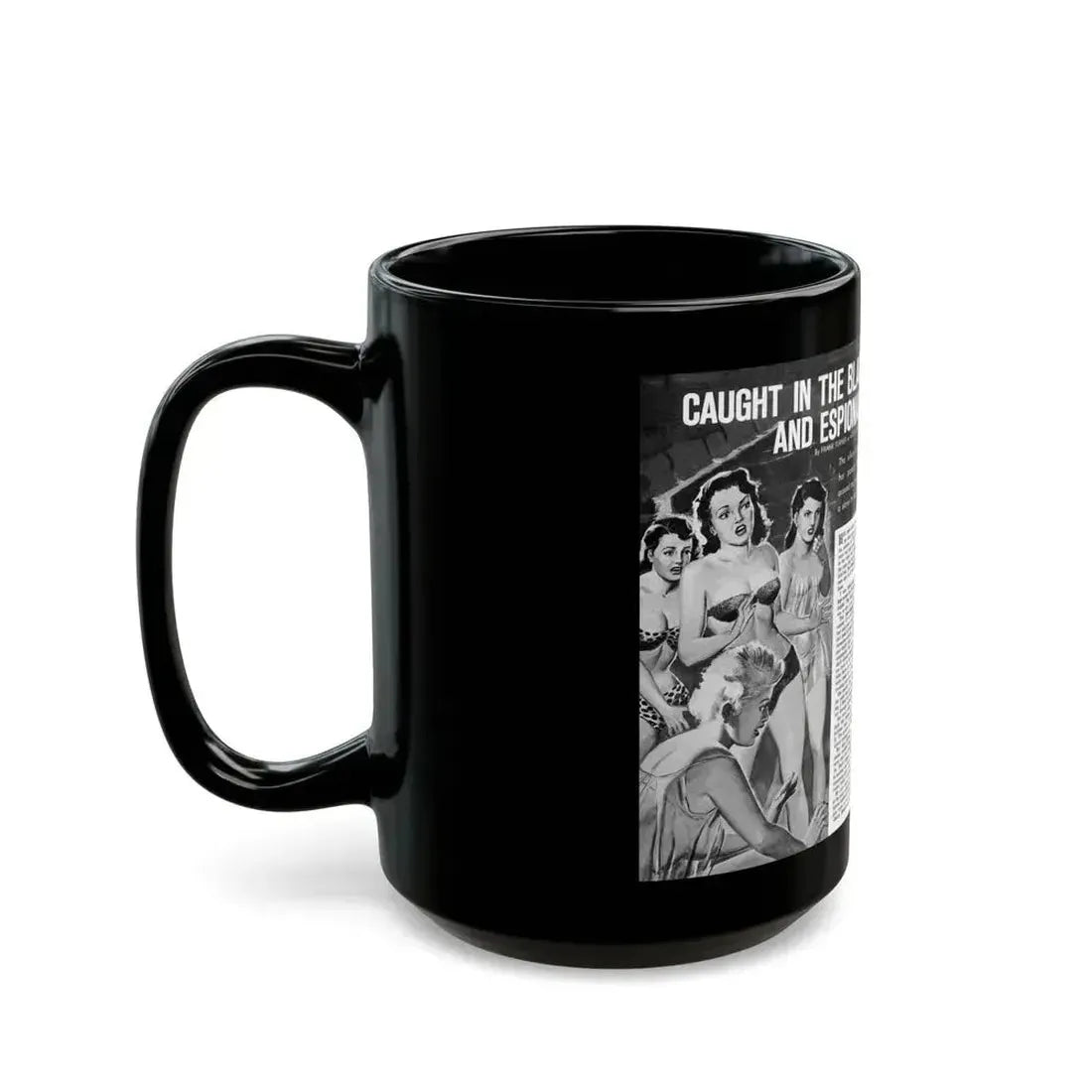 Caught In The Black Widow's Web Of Lust And Espionage, World of Men, December 1963 - Black Coffee Mug - Go Mug Yourself