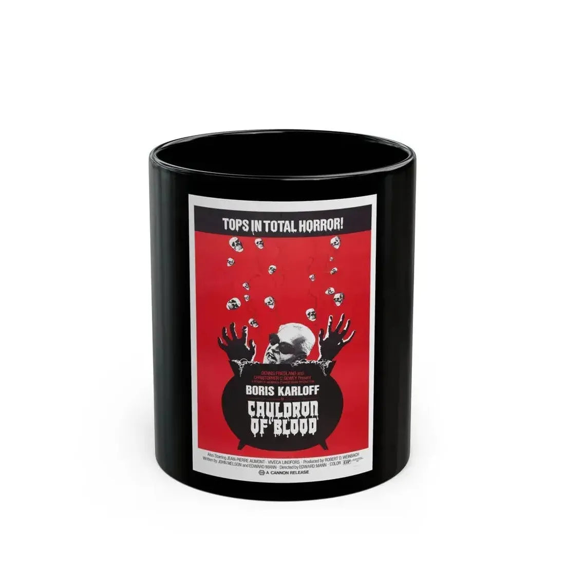 CAULDRON OF BLOOD 1971 Movie Poster - Black Coffee Mug 11oz - Go Mug Yourself