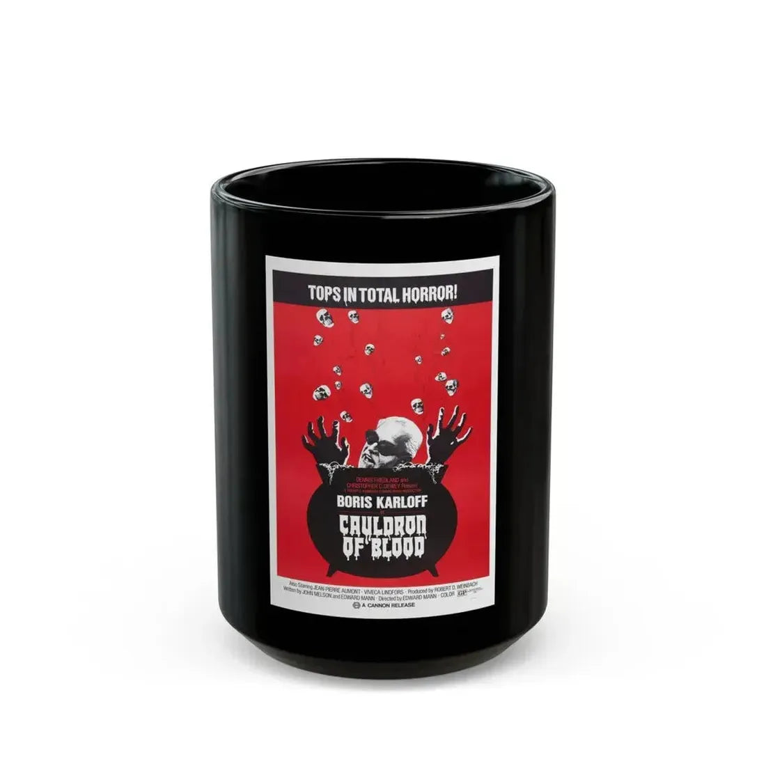 CAULDRON OF BLOOD 1971 Movie Poster - Black Coffee Mug 15oz - Go Mug Yourself