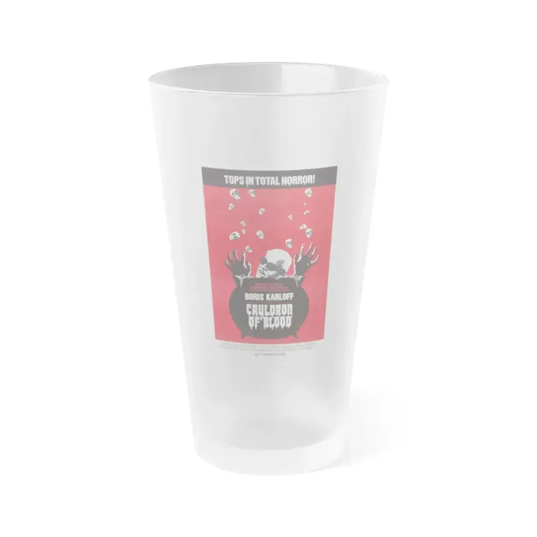 CAULDRON OF BLOOD 1971 Movie Poster - Frosted Pint Glass 16oz 16oz Frosted - Go Mug Yourself