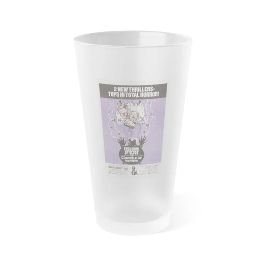 CAULDRON OF BLOOD + CRUCIBLE OF HORROR 1971 Movie Poster - Frosted Pint Glass 16oz-16oz-Frosted-Go Mug Yourself