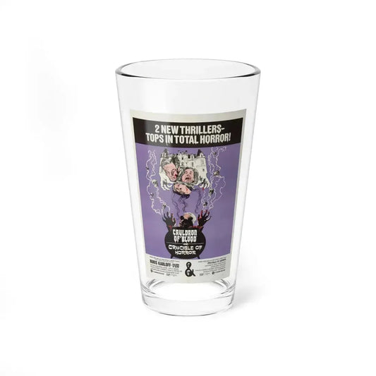 CAULDRON OF BLOOD + CRUCIBLE OF HORROR 1971 Movie Poster - Pint Glass 16oz 16oz - Go Mug Yourself