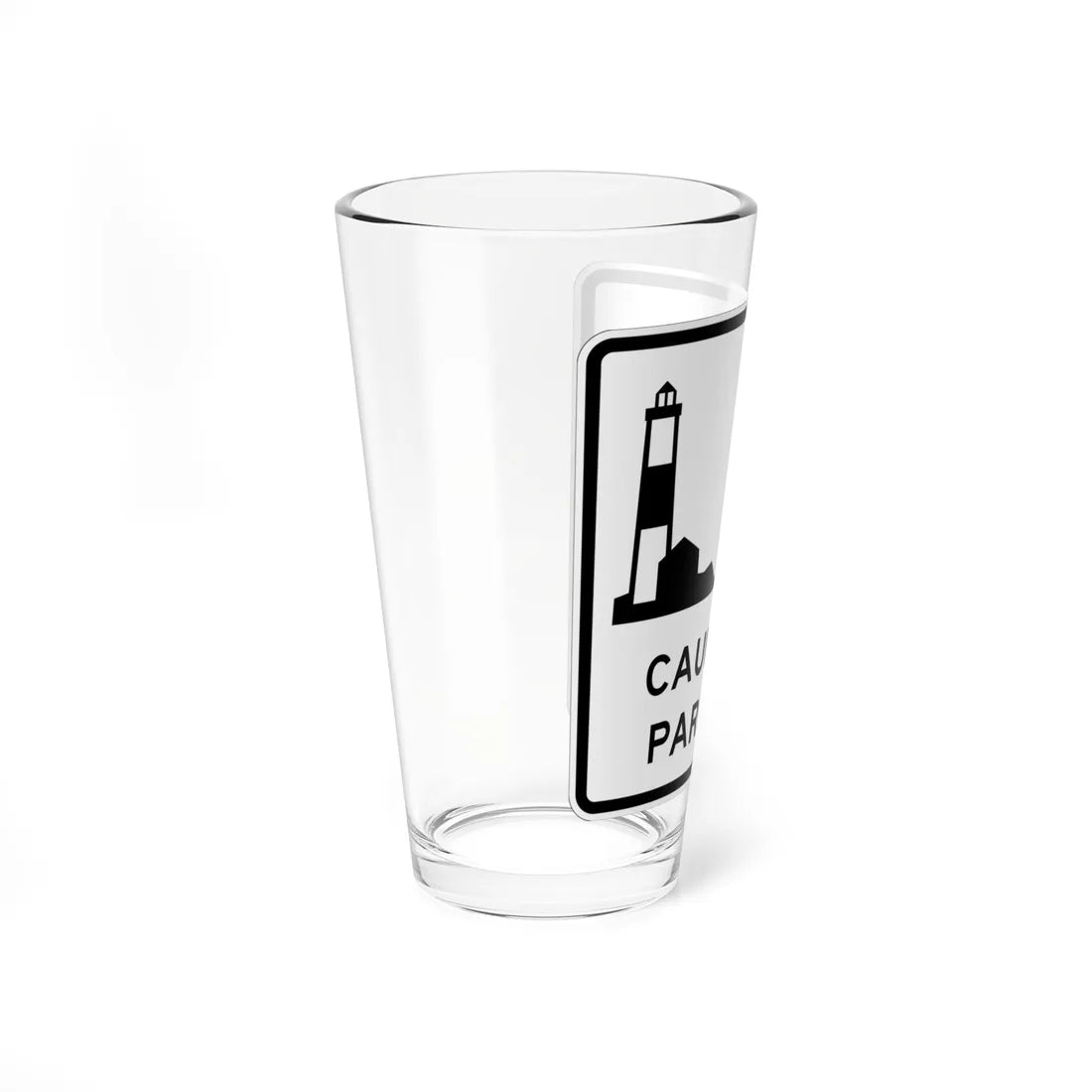 Caumsett Pkwy Shield (New York) (Road Sign) Pint Glass 16oz - Go Mug Yourself