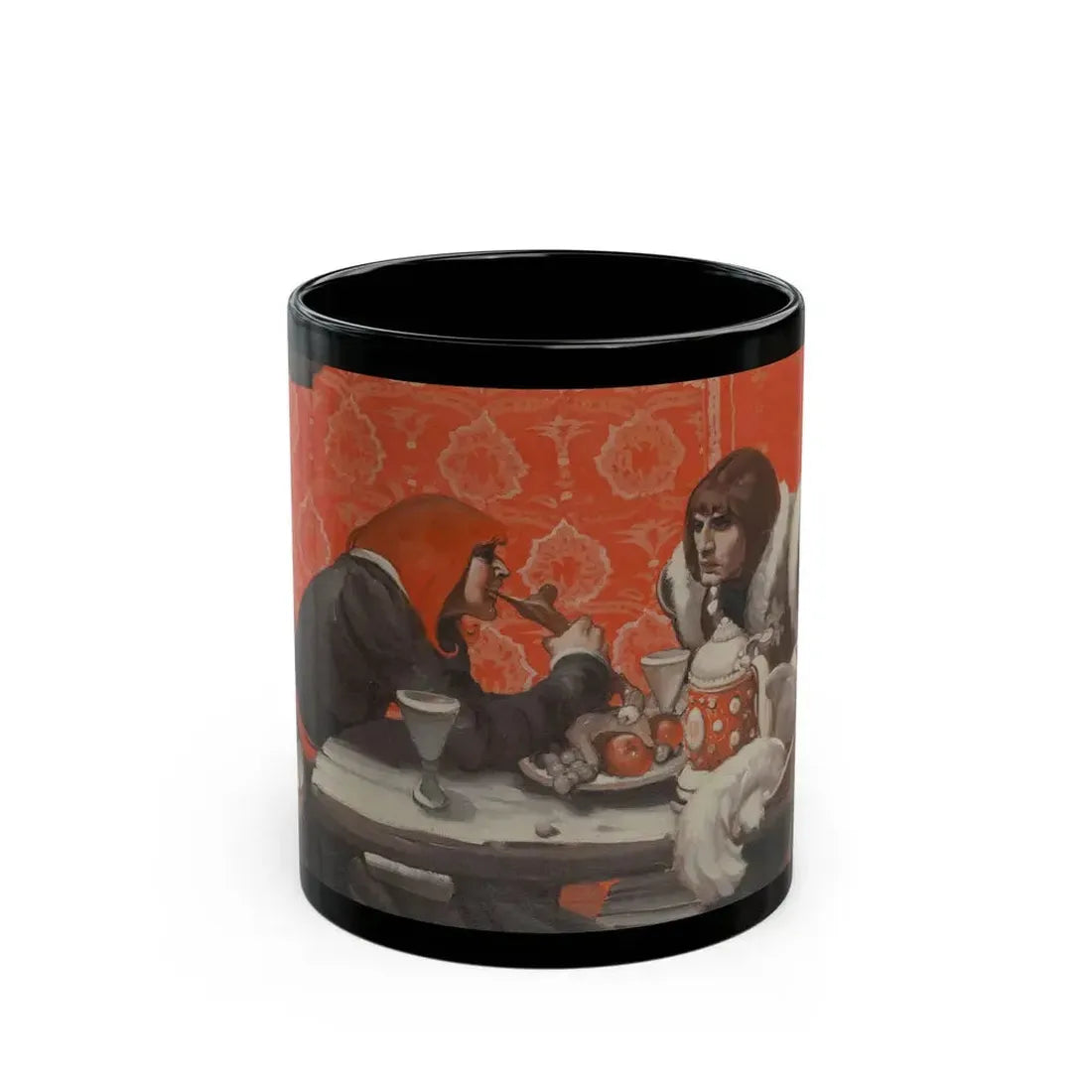 Cavaliers at Table - Black Coffee Mug 11oz - Go Mug Yourself