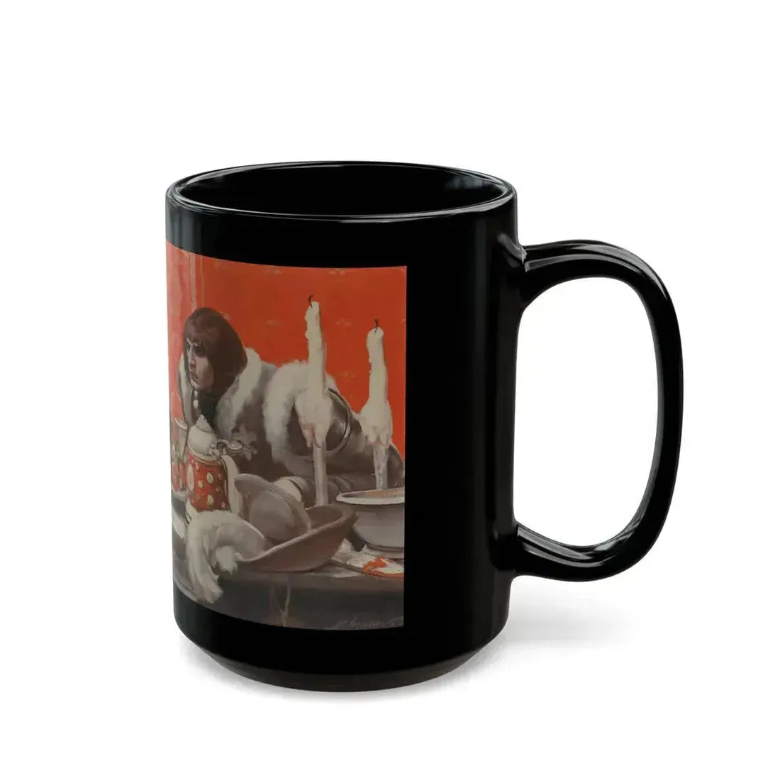 Cavaliers at Table - Black Coffee Mug - Go Mug Yourself